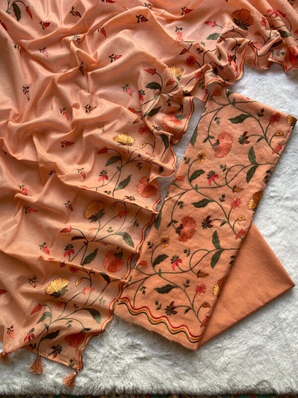 Mulmul Chanderi Embroidered Suit - Image 3