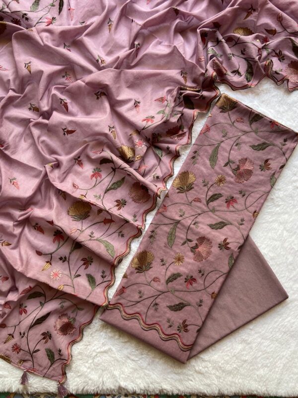 Mulmul Chanderi Embroidered Suit - Image 4