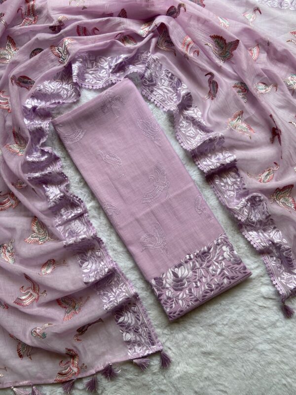 Pure Mulmul Silk FLamingo suits - Image 4